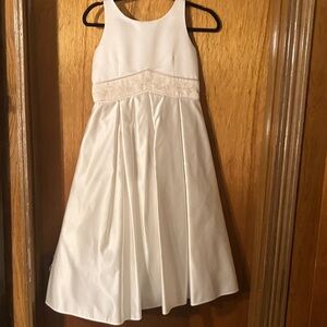 Satin flower girl dress